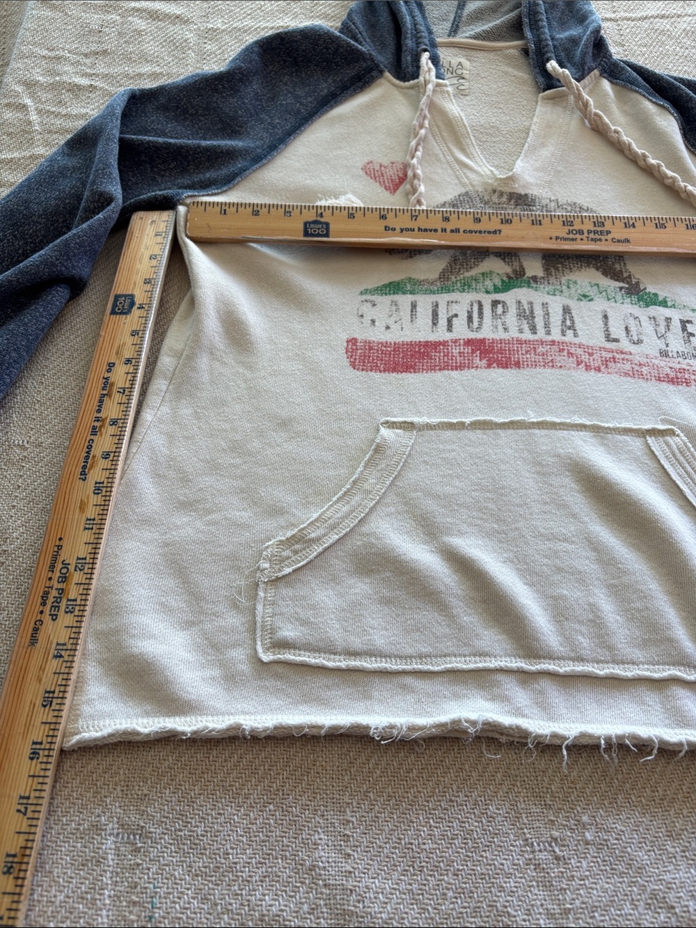 Surf Skate Baja Hoodie Billabong California Love Terry Cloth Sweatshirt Size XL - Picture 12 of 16